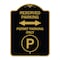 Signmission Reserved Parking Permit Parking W/ & Bidirectional Arrow Heavy-Gauge Alum, 18" x 24", BG-1824-23146 A-DES-BG-1824-23146 - alternate 1